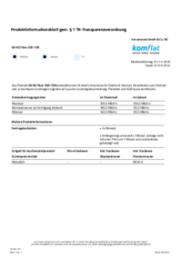 Produktinformationsblatt GK KG Fiber 200